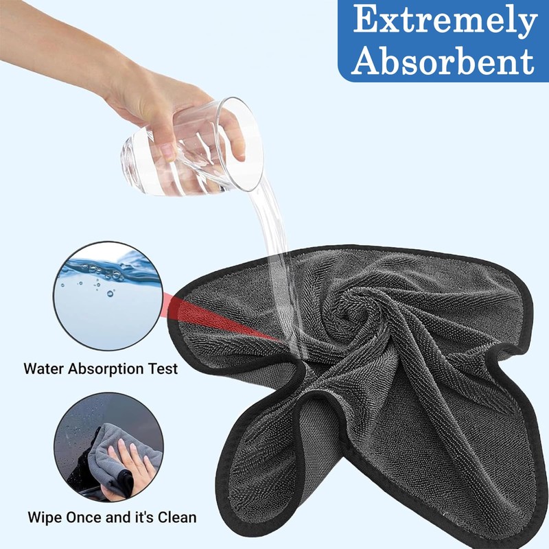 2Pcs Bathroom Drying Cloth, Thicken Cloth, Shiny Cleaning Cloths, Super