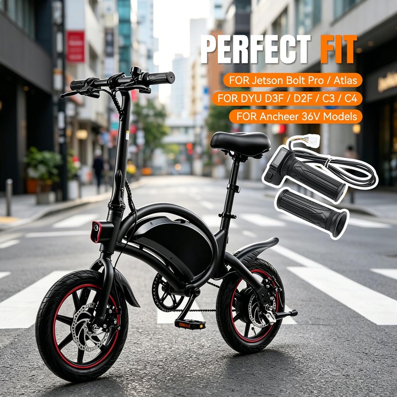 LKV 36V Ebike Scooter Throttle Grip with LCD Display &