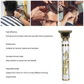 LUCKDANO Electric Hair Trimmer with Cutting Lengths for Bald Head Beards Hair Trims Long Battery Life Mens Grooming Kit USB Rechargeable