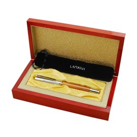 Lanxivi Fountain Pen Wood Grain Color Corrugation Pattern Wooden Gift Box