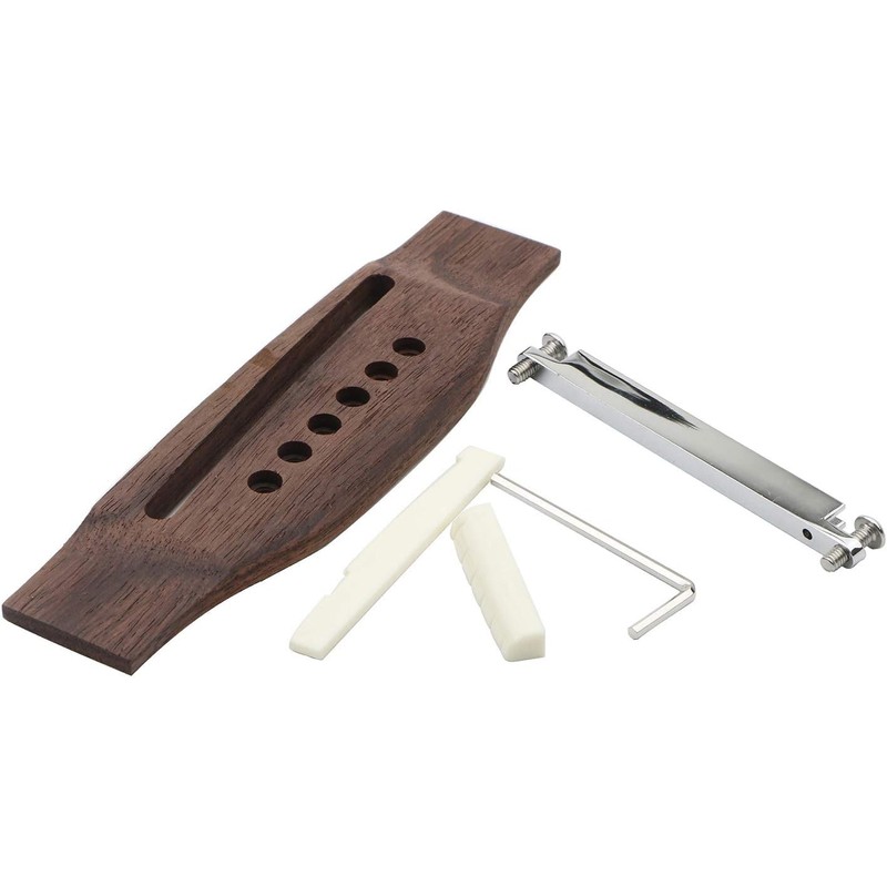 Swhmc 6 String Adjustable Rosewood Bridge Acoustic Guitar Saddle Nut