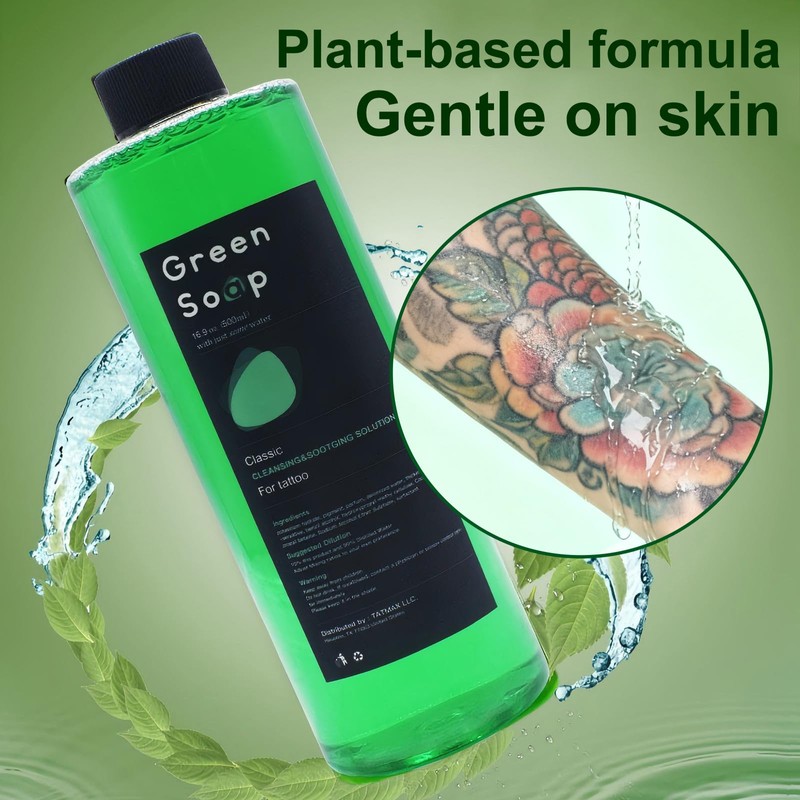 16.9oz Green Soap Tattoo Kit, Urknall Ultra Concentrated 16.9oz Green