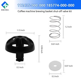 KOLEOLL 2 Pack Coffee Maker Brew Basket Stop Valve Kit 112435-000-000 185774-000-000 Compatible with Hamilton Beach Coffee Makers 990117900 990237500