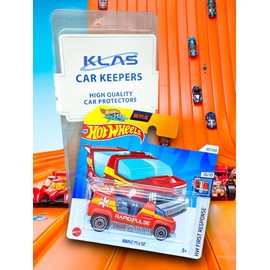 Hot Wheels Rapid Pulse (Red, Yellow & Chrome Let's Race) 10/10 HW First Response - 2024-137/250 (Short Card) - includes a KLAS Car Keeper Protector Case - HTD71