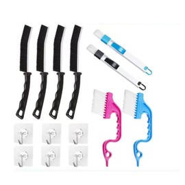 12Pcs Crevice Cleaning Brush, CTEWRT Multifunctional Hard Bristle Crevice Cleaning Brush, Gap Cleaning Brush Kits, Cleaning Tools for Household Use,Window Tracks,Kitchen,Bathroom,Faucets, and Toilets