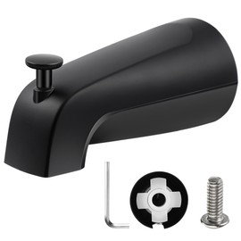 1 Pack Slip on Tub Spout with Diverter, Compatible with American Standard 8888026.002 Tub Spout, Bathroom Bathtub Faucet, Fits 1/2" Copper Water Tube(5/8" Diameter), 5/32" Hex Wrench (Matte Black)