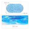 Relaxdays Stone Effect Bath Mat 68 x 35.5 cm Washable