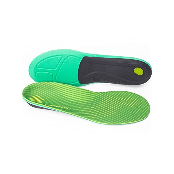 Superfeet RUN Comfort - Carbon Fiber Orthotic Shoe Insoles - High Arch Support for Running Shoes - 5.5-7 Men / 6.5-8 Women