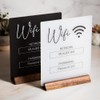 Acrylic WiFi Sign - Chalkboard Style Wireless Network Display for