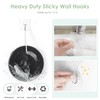 Lomrsiul Adhesive Wall Hooks for Hanging, Clear Removable Window Hooks