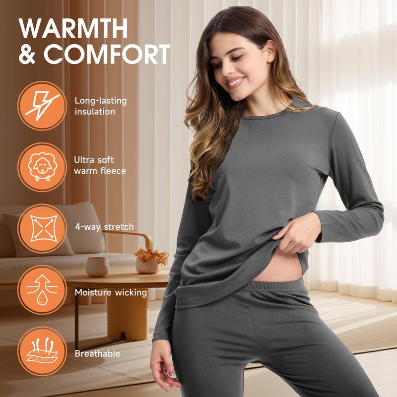 BAMBOO COOL Thermals Base Layer Women Thermal Womens Bamboo Winter