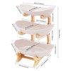 Gbonklong 3 Tier Fruit Bowl Basket, Plastic Oval Bowl Set