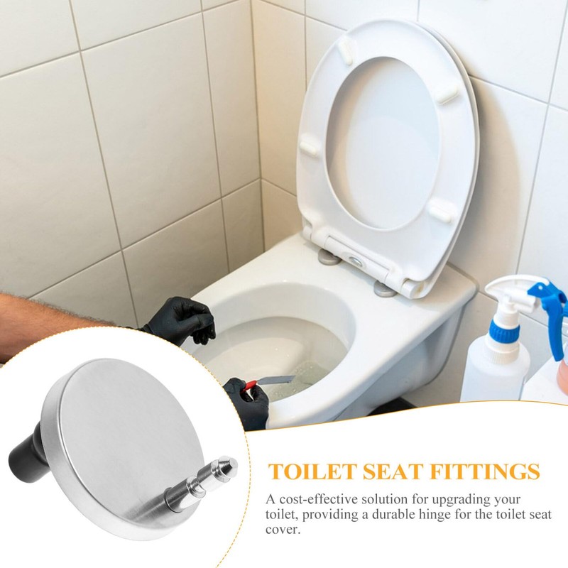Housoutil 2 Sets Toilet Seat Hinge Toilet Seat Screw Hinges