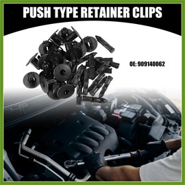 HOPESPANNER Push Type Retainer Clips No.909140062 - Car Inner Bumper Door Fender Fastener Rivet Kit - for Subaru Ascent 2019-2022 Plastic Black - 20 Pcs Vehicle Components