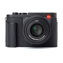 DBZZ Vintage Leather Camera Case with Aluminum Baseplate for Leica Q3 43