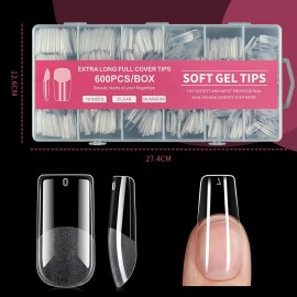 Tips Soft Gel Uñas Postizas Diferentes Modelos 600pzs Obp