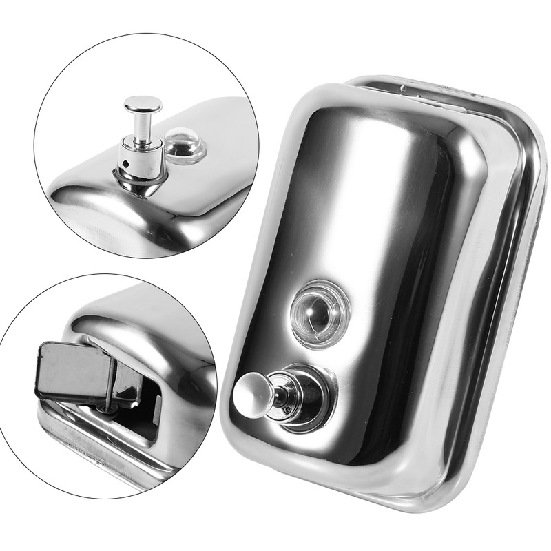 500ml Stainless Steel Pump Shower Shampoo Box Liquid Soap Lotion