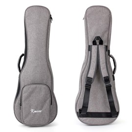 Kmise 32 inch Baritone Gig Bag Soft Carring Case for Guitarlele UBass Guitar Double Strap with 3 Picks