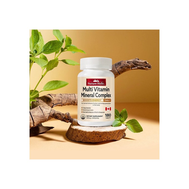 Natureholic Multivitamin & Mineral Complex 1 bottle (180 tablets), 6-month
