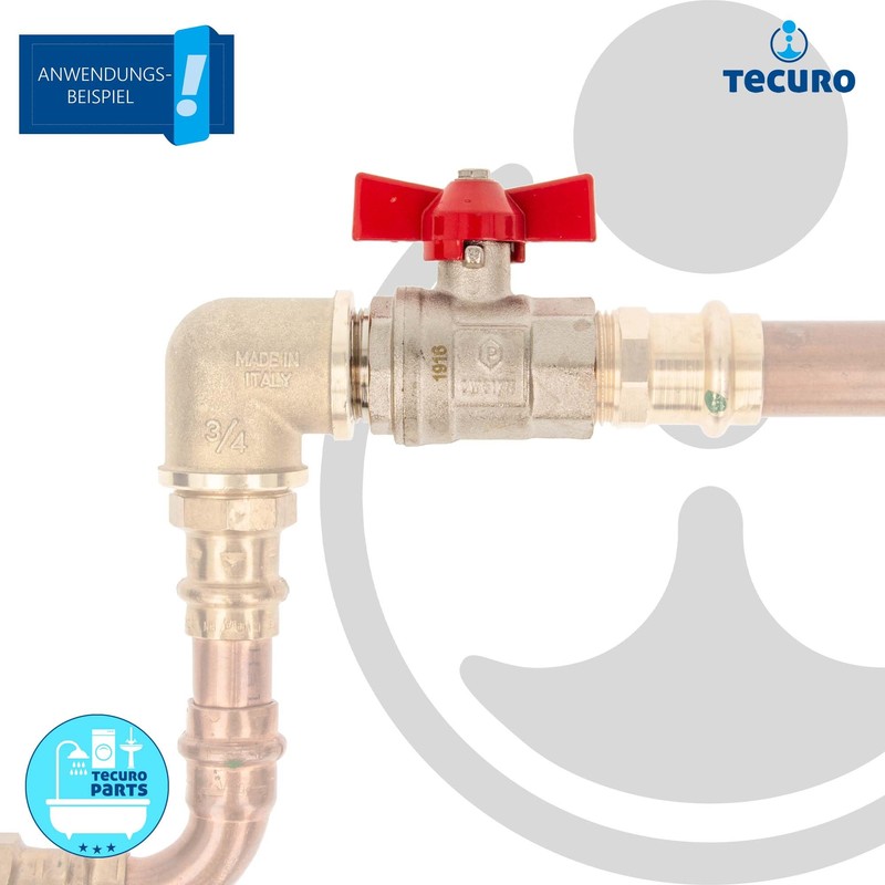 tecuro Ball Valve, Internal x External Thread G 1 Inch