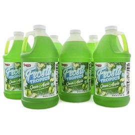 Snappy Frosti Tropics Green Apple Slush Mix, 1/2 Gallon, 6 Pack