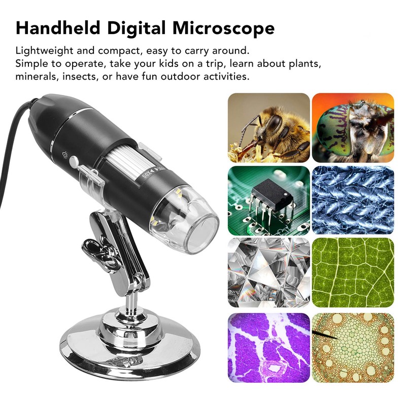 Handheld Digital Microscope 50X to 1600X Magnification USB Type C