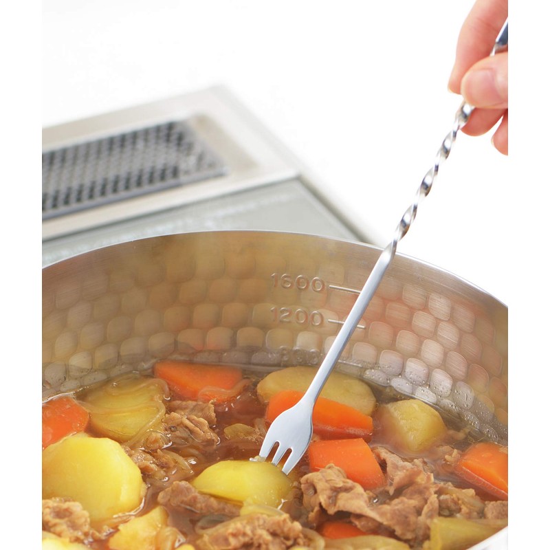 Yoshikawa YJ2779 Spoon Cooking Tasting Spoon & Fork, Silver, Total