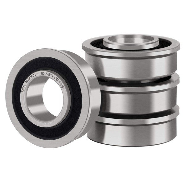 XiKe 4 Pack Flanged Ball Bearings 5/8" x 1-3/8" x