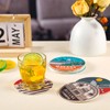FoldTier Set of 48 Havana Print Disposable Paper Drink Coasters