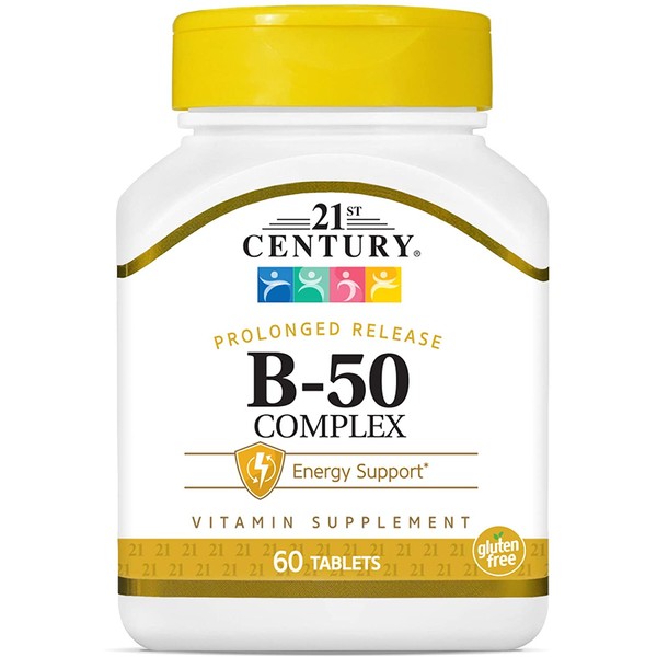 21st Century B 50 Complex Prolonged Release Tablets, 60 Count (Pack of 1)