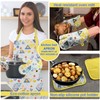 Alselo Oven Mitts and Pot Holders with Chef Apron,Set of