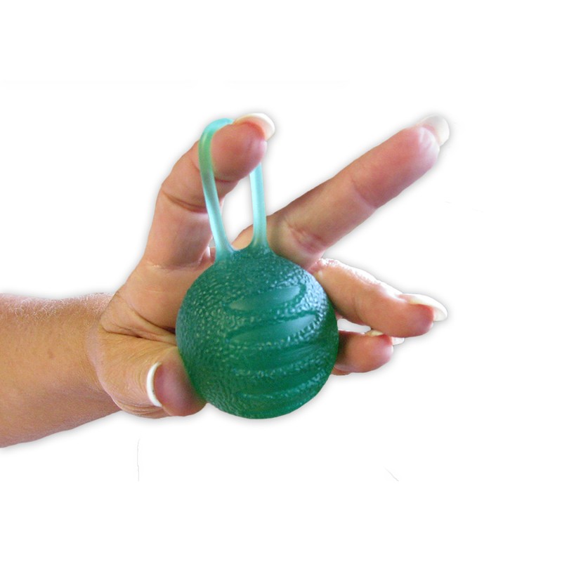 Rehabilitation Advantage Hand Grip Finger Therapy Exercise Ball with Loop,
