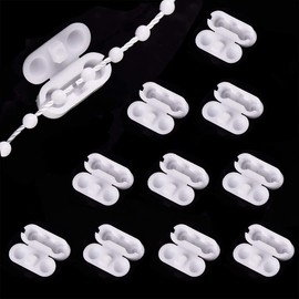 LICQIC Roller Blind Cord Connector Clips, Replacement Blind Pull Cord Connector, Ball Chain Connector fits 4.5 mm Roller, Roman and Vertical blinds, 10 Pcs Plastic