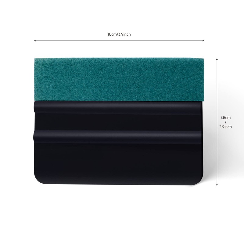 FOSHIO Vinyl Wrap Squeegee 4 Inch with Micro Fiber Suede