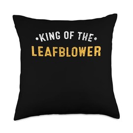 Leaf Blower Garden Fall Season Autum Gardener Gardening Throw Pillow