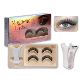 Kit De Pestaras Magneticas Reutilizables Con Aplicador 2pars