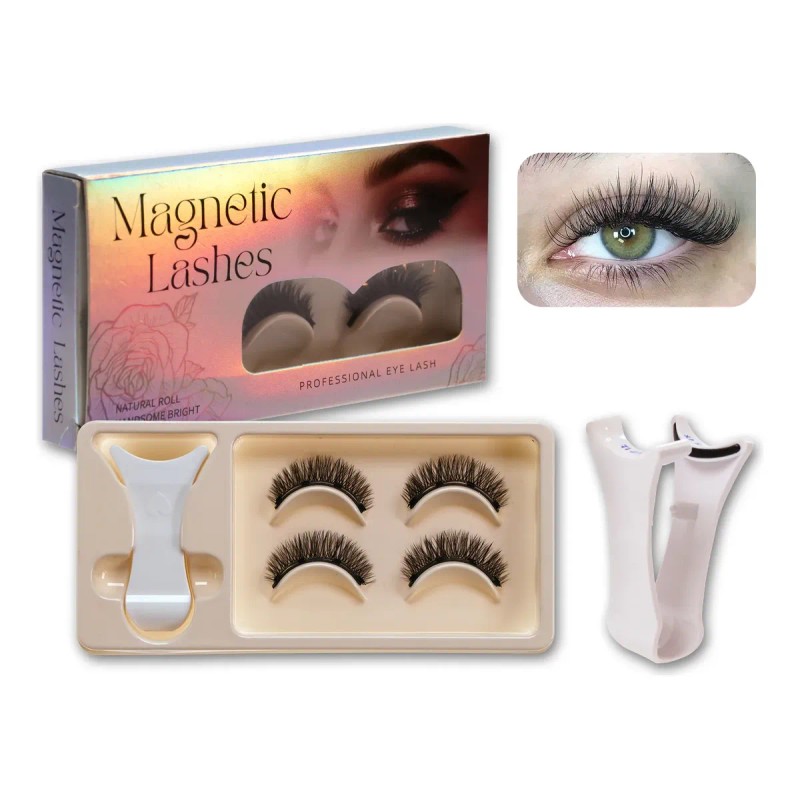 Kit De Pestaras Magneticas Reutilizables Con Aplicador 2pars