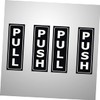 Ciieeo 4pcs Push Pull Door Sign Stickers Decals for Home
