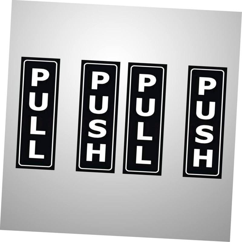 Ciieeo 4pcs Push Pull Door Sign Stickers Decals for Home