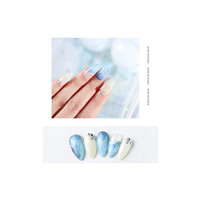 10 Stickers Laser Galaxy Starry Sky Nail Foil Nail Decor