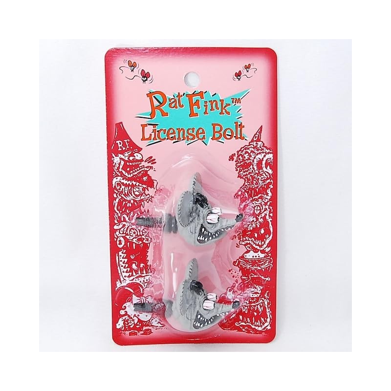 RAT FINK License Plate Bolt Gray_NB-RAF264GY-MON