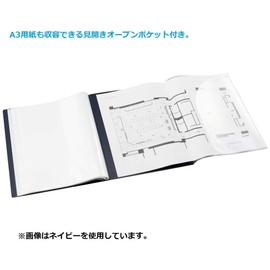Lihit Lab N7752-24 File Clear Book A4 40 Pockets ALTNA Black