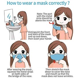 XXZJD FM01 Face Disposable，50 PCS with Ear Loops Cup Masks Breathable Earloop, Blue