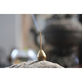 Fydun Incense Holder Incense Holder Incense Burner Brass Smoke Water Drops Incense Holder for Yoga Spa Decoration Shape Tea Room