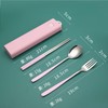 Cutlery Set, Stainless Steel, Chopsticks, Fork, Spoon, 3-piece Set, with