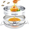 Stainless Steel Honey Strainer, Double Sieve Mesh Filter, Bee Keeping