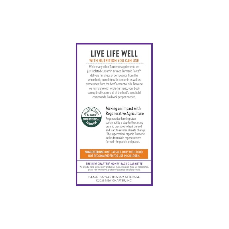 New Chapter Turmeric Force Vegetarian Capsule - 120 ct