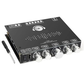 DollaTek 2.1 Channel Bluetooth Amplifier Board 220W×2+350W 12V-38V Audio Power Amplifier Module Support App Control Supports USB Bluetooth 3.5mm AUX Inputs S350HS