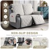 TAOCOCO 100% Waterproof Loveseat Recliner Cover with Straps, Split Loveseat