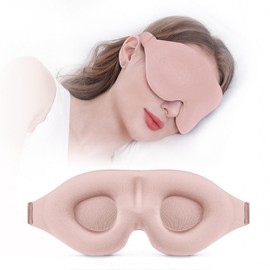 Blindfold Sleep 3D Cushion Eyepatch Pink Black Black